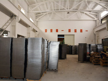 Steel floor production area